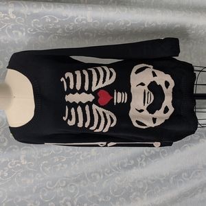 Rare Betsey Johnson Skeleton Tunic Sweater